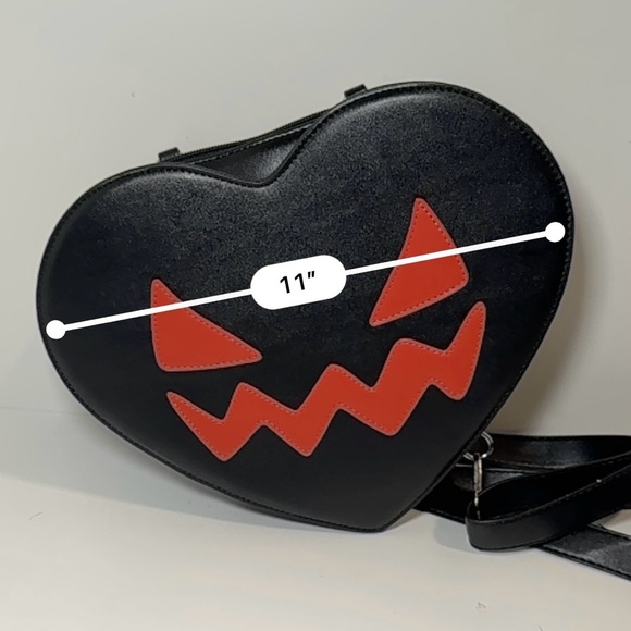 Em & Sprout Pumpkin Face Heart backpack purse - Picture 9 of 9